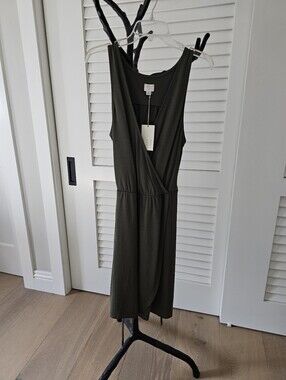 NWT - A NEW DAY Olive Green Wrap Dress